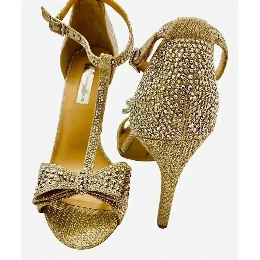 INC Crystal Open Toe with bow Sandals
